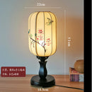 Axyaa Medieval Fabric Lanterns Table Lamp Hand-Drawn Traditional Decor Bedside Study Desk Light