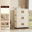 Axyaa 50cm Wide Folding Plastic Wardrobe with Doors for Bedroom/Living Room Storage
