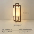 Axyaa Japanese Wooden Floor Lamp with LED Light and Fabric Lampshade