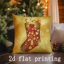 Axyaa Christmas Digital Print Cushion Cover for Sofa, Bedroom, Car
