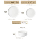 Axyaa 12/24 Piece Ceramic Dinnerware Set for 4 with Plates and Bowls