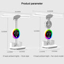 Axyaa Rechargeable LED Table Lamp with Fan, Clock Display - Reading and Study Light