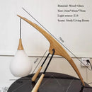 Axyaa Black Walnut Mantis Desk Lamp Retro Solid Wood Bedroom Lighting