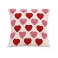 Axyaa Love Tufted Velvet Pillow Cover Cute Pink Valentine's Day Cushion Cover