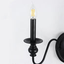 Axyaa Vintage Black Wrought Iron Wall Sconce for Bedroom & Living Room