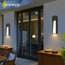 Axyaa Outdoor LED Wall Lamp Black Exterior Lighting AC110 220V for Patio Garden Entryway