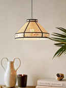 Axyaa Rattan Art Raffia Chandelier: Modern Japanese Style for Home Decoration