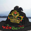 Axyaa Moroccan Flag Knitted Flannel Throw Blanket for Travel, Bedroom & Outdoors