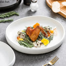 Axyaa Solid Color Salad Plate Set: Creative Tableware in Irregular Shape for Restaurant & Kitchen
