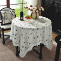 Axyaa Black Lace Rose Relief Table Cloth with Lotus Leaf Pattern