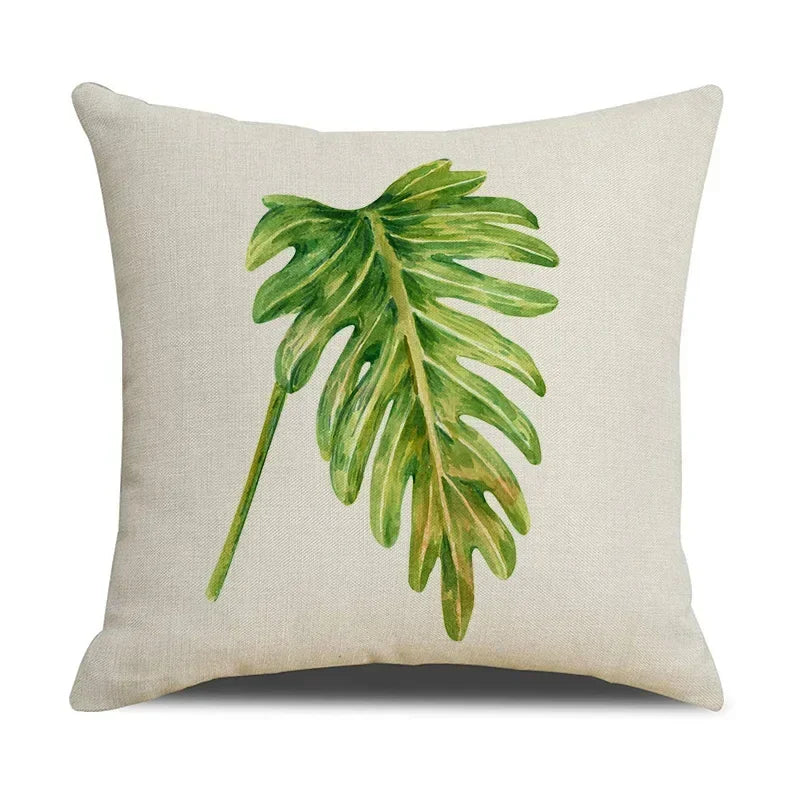 Axyaa Botanical Linen Pillowcase - Ins Style Home Decor - 45CM