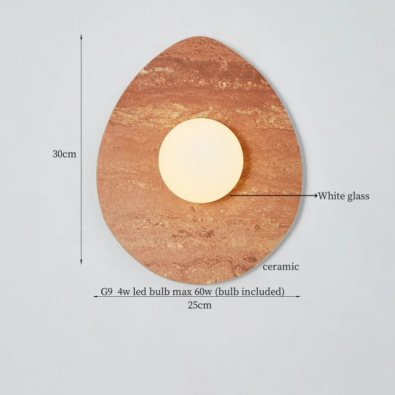 Axyaa Circular Ceramic LED Wall Lights - Nordic Modern Indoor Lighting