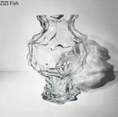 Axyaa Glass Vase Flower Arrangement Hydroponic Ornament Decor Craft Glass Vessel