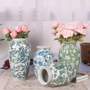 Axyaa Blue & White Porcelain Vases, Decorative Handicrafts, Ceramic Flower Vases, Entrance Hall Ornaments