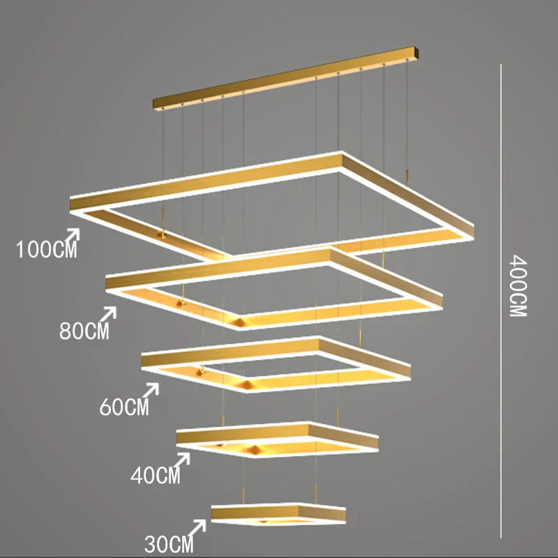 Axyaa Nordic Stair Chandelier Ceiling Light for Living Room Dining Room - Indoor Lighting