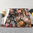 Axyaa Luxury Photo Collage Throw Blanket - Decorative Sofas Blankets