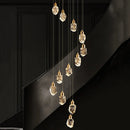 Axyaa Crystal Chandelier Pendant Light for Living Room Bedroom Ceiling, Luxury Indoor Lighting