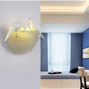 Axyaa Nordic Woven Bird Nest Wall Lamp Home Decor