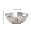 Axyaa Stainless Steel Salad Mixing Bowls with Scale Line - Durable & Large Capacity