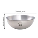 Axyaa Stainless Steel Salad Mixing Bowls with Scale Line - Durable & Large Capacity
