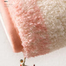 Axyaa Plush Pink Pattern Rug for Bedroom, Fluffy Soft Living Room Carpet