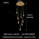 Axyaa Crystal Chandelier: Modern Deluxe Bubble Lamp for Living Room, Dining Room, Bedroom, Stairwell