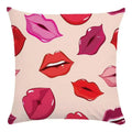Axyaa Red Lips Pattern Pillowcase — Colorful Home Decor