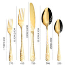Axyaa 20-Piece Stainless Steel Western Style Tableware Set for Hotels & Steakhouses