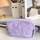 Axyaa Candy Color Fabric Pouch Bag for Women Girls: Makeup, Airpods, Stationery, Jewelry