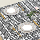 Axyaa Elastic Fitted Vinyl Tablecloth for Outdoor Dining & Picnics