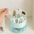 Axyaa Rotating Desktop Stationery Organizer with Cute Cups and Jars