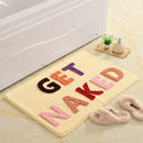 Axyaa Fluffy Get Naked Bath Mat & Rug - Non Slip Microfiber Bathroom Floor Mat