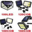 Axyaa Solar Split Wall Lamp: 3 Mode Waterproof Motion Sensor Light