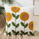 Axyaa Embroidered Flower Linen Cushion Cover 45x45cm