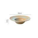 Axyaa Creative Ceramic Dinner Dessert Snack Sushi Steak Plates Vintage Specialty Tableware