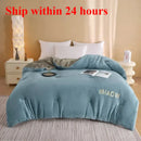 Axyaa Winter Quilt - Double-Sided Milk Fleece Embroidered Thickened Fleece Warm Quilt
