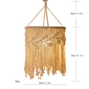 Macrame Light Shade Chandelier by Axyaa - Boho Cotton Rope Chic Decor