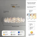 Axyaa Luxury Glass Crystal Chandelier for Living Room, Bedroom, and Study