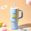 Axyaa 710ML Stainless Steel Insulated Thermos Bottle Straw Tumbler