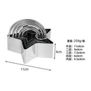 Axyaa Stainless Steel Cake Mould Set with Biscuit Cutters and Embossing Moulds