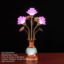 Axyaa LED Lotus Table Lamp: Illuminating Buddha's Presence in Worship Settings