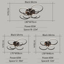 Axyaa Modern LED Chandelier for Home Lighting - Black/White, AC110-220V