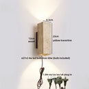 Axyaa Yellow Travertine Stone LED Wall Light - Indoor Luxury Home Decor