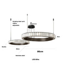 Axyaa Marble Black Gold Chrome Chandelier Pendant Light for Living Room