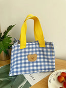 Axyaa Insulated Colorful Lattice Lunch Bag: Portable & Stylish Food Storage for On-The-Go