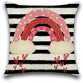 Axyaa Love Rainbow Pillowcase Home Decoration for Valentine's Day