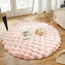 Axyaa Bubble Velvet Faux Rabbit Fur Carpet - Soft & Fluffy Pet Mat for Modern Living Room