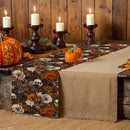 Axyaa Flower Skull Table Runner for Festive Dining Decor