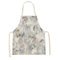 Axyaa Blue Wave Kitchen Apron: Yellow Striped Wood Texture, Adult & Kids Bib