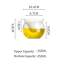 Axyaa 5oz Ball Base Martini Chiller Set with Caviar Server - Elegant and Sophisticated Cocktail Glasses